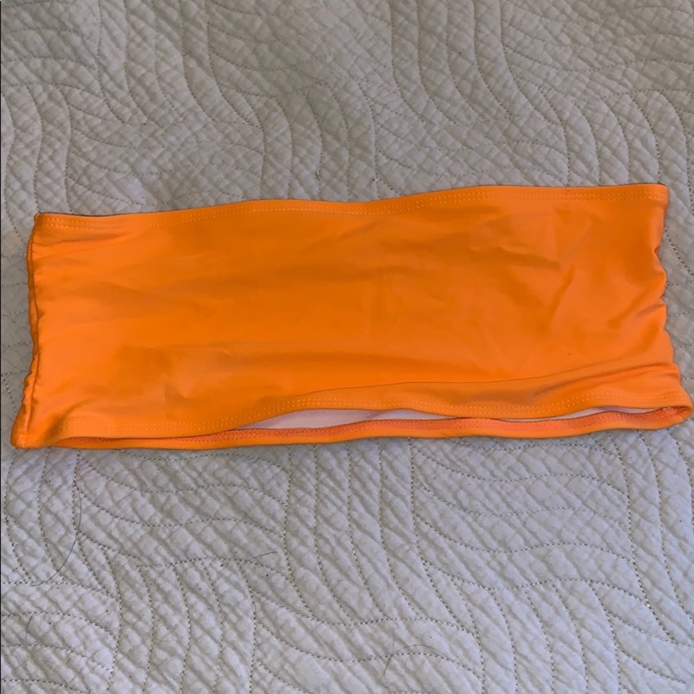 Orange bandeau bikini top🍊🧡